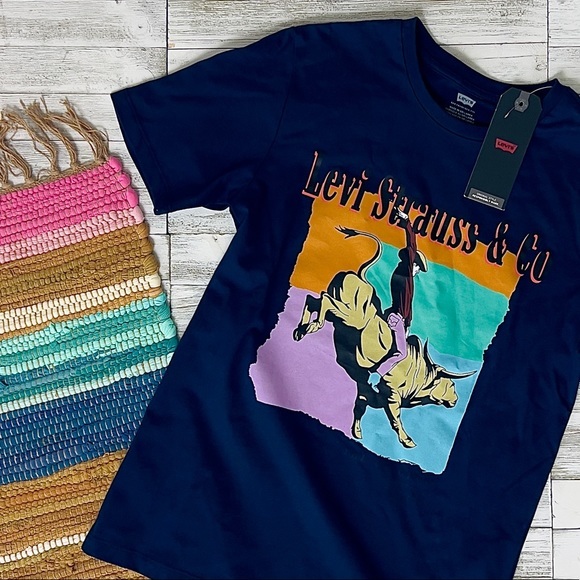 Levi's® Premium Japan Bull Rider Cowboy Graphic T-Shirt - Picture 2 of 15